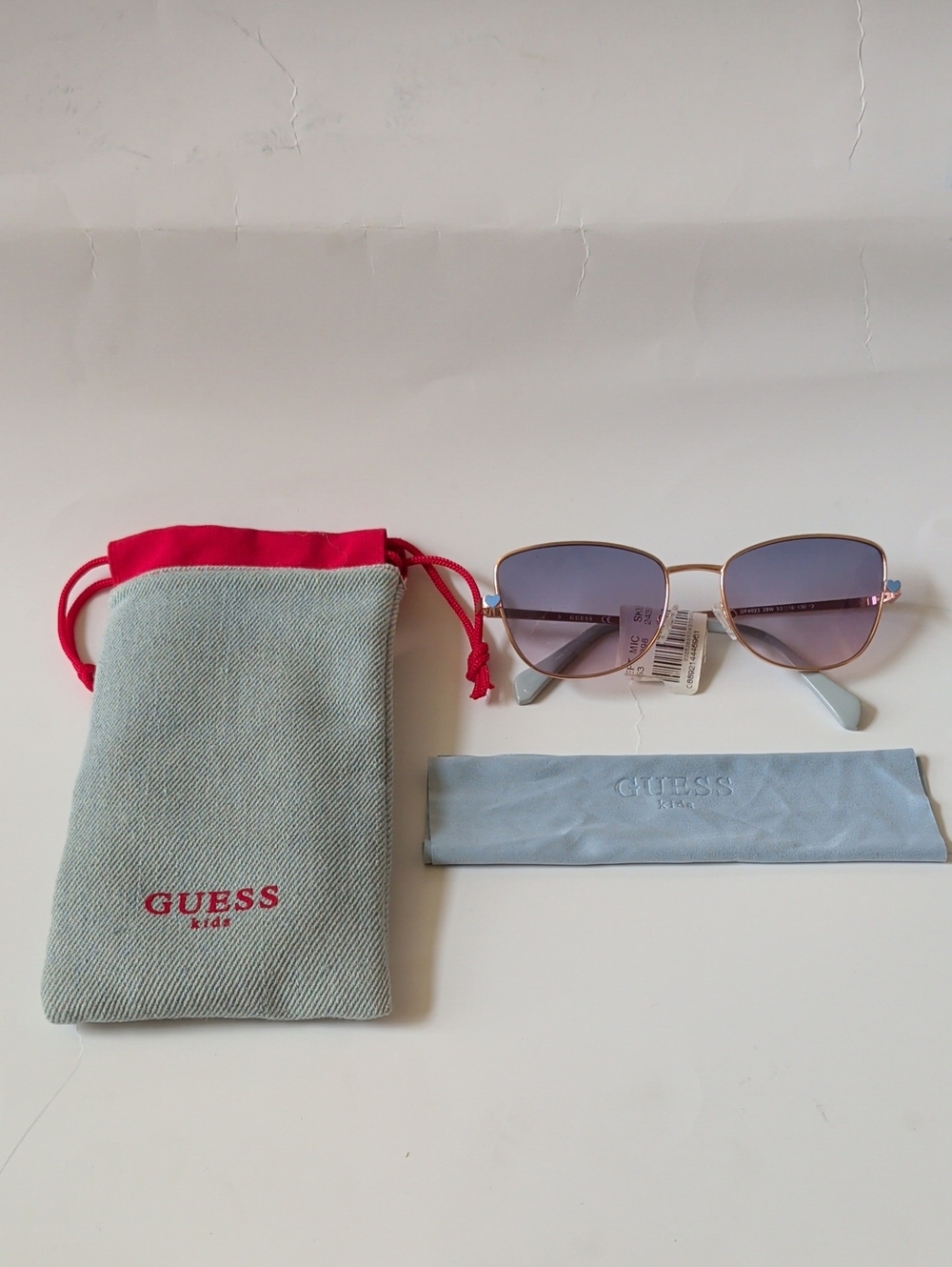 GUESS Kids Pink Gradient Lens Sunglasses with Gold Frame NWT
